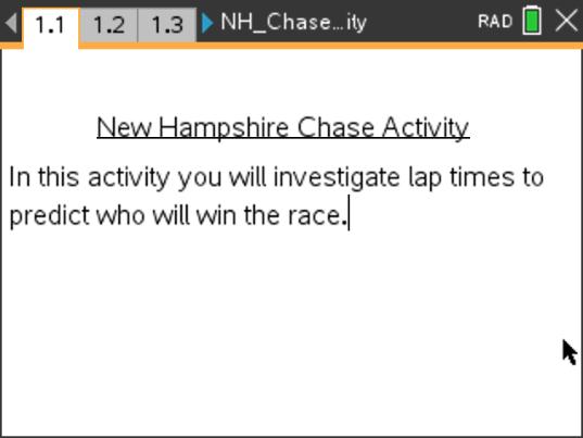 New Hampshire Chase Activity