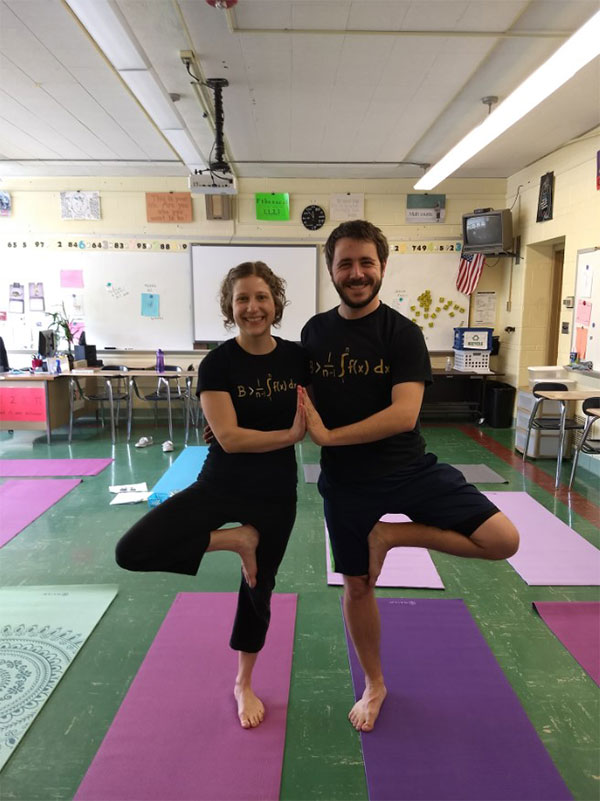 Perry High School math teachers Ashley Meinke and David